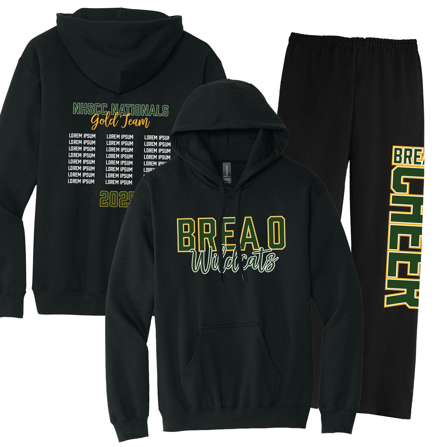 Brea O Wildcats Gold Team Set