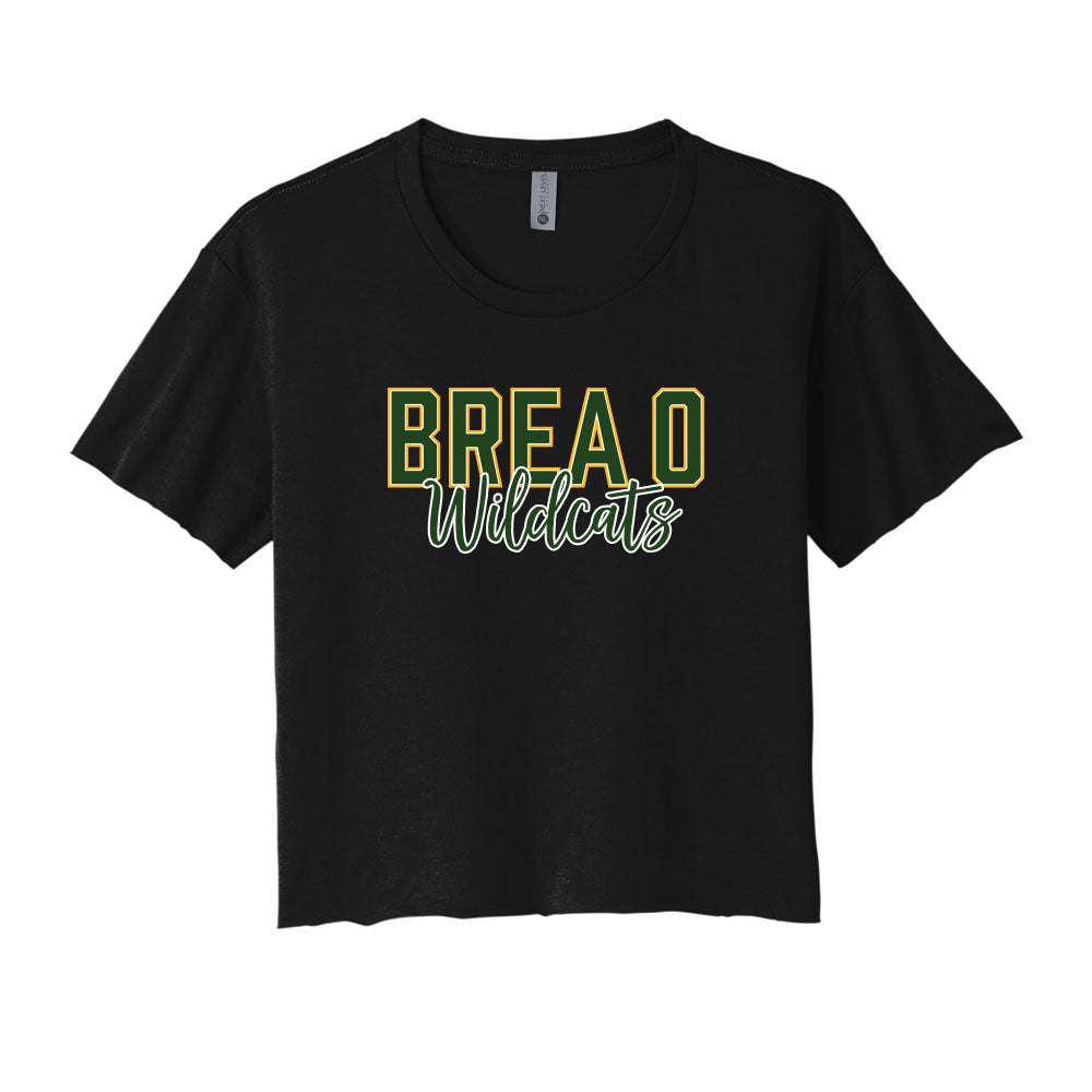 Brea O Wildcats Cropped Tee