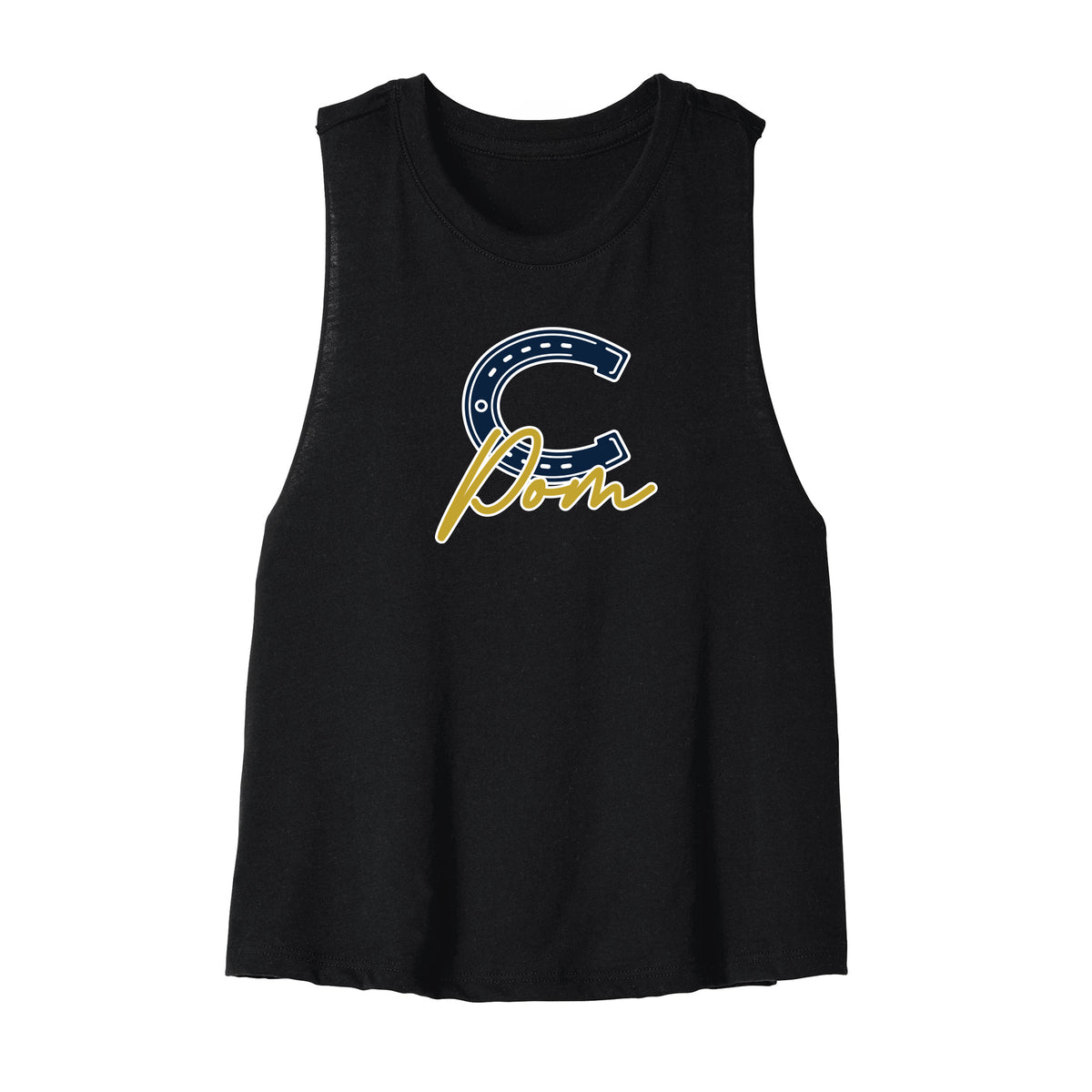 C Pom Cropped Racerback Tank
