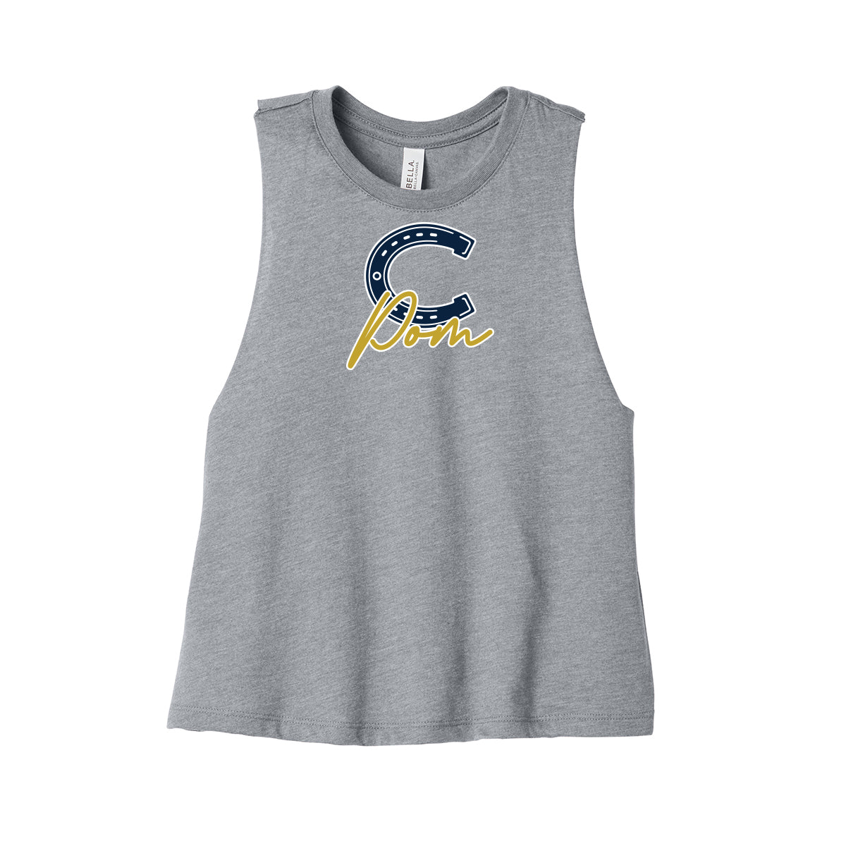 C Pom Cropped Racerback Tank