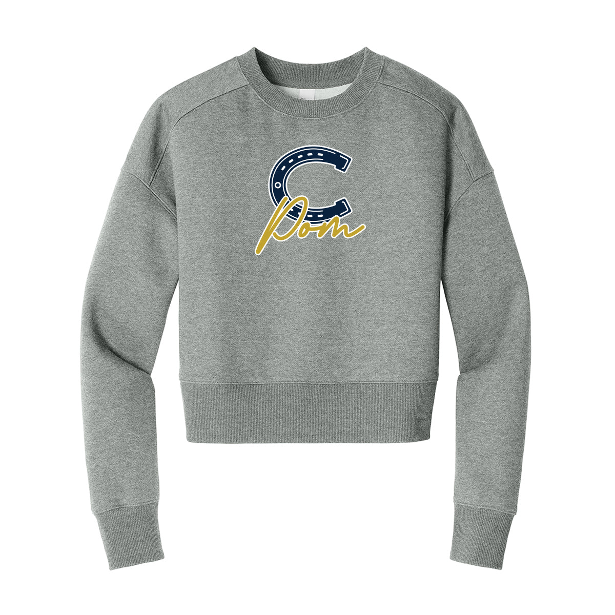 C Pom Cropped Crewneck Sweatshirt