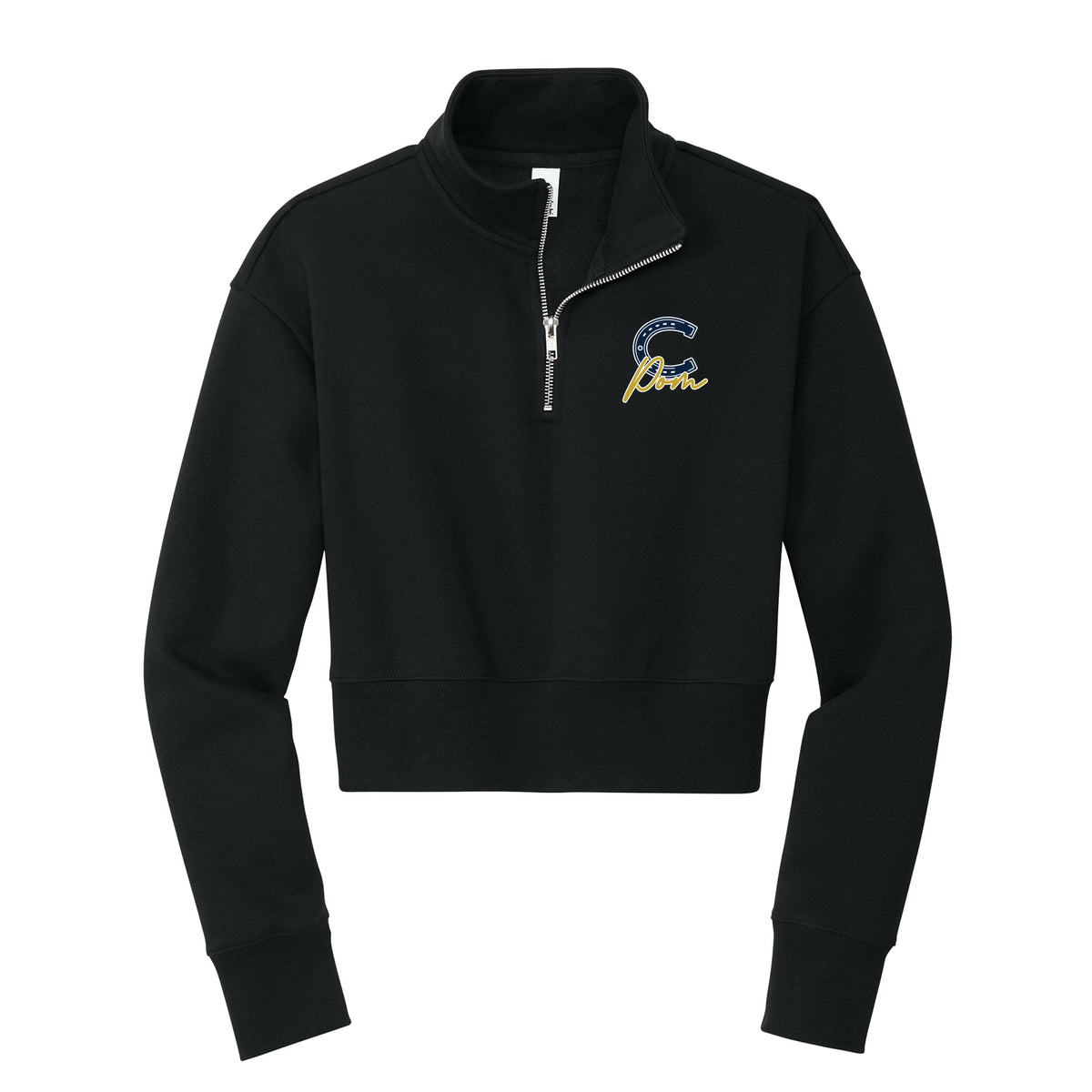 C Pom Cropped 1/4 Zip Fleece