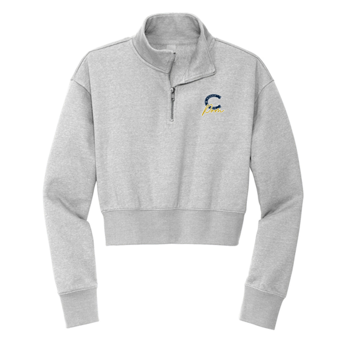 C Pom Cropped 1/4 Zip Fleece