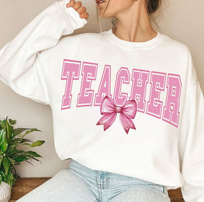 Teacher Bow Unisex Crewneck Sweatshirt