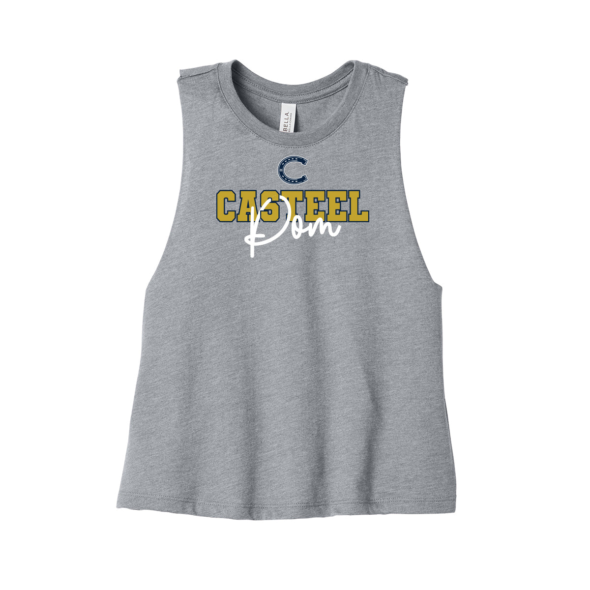 Casteel Pom Cropped Racerback Tank