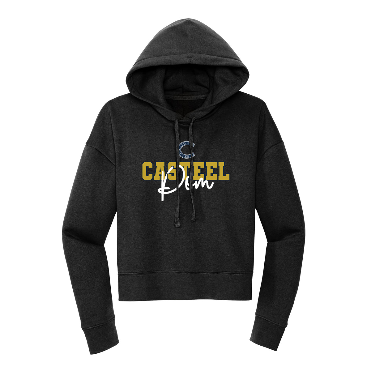 Casteel Pom Cropped Hoodie