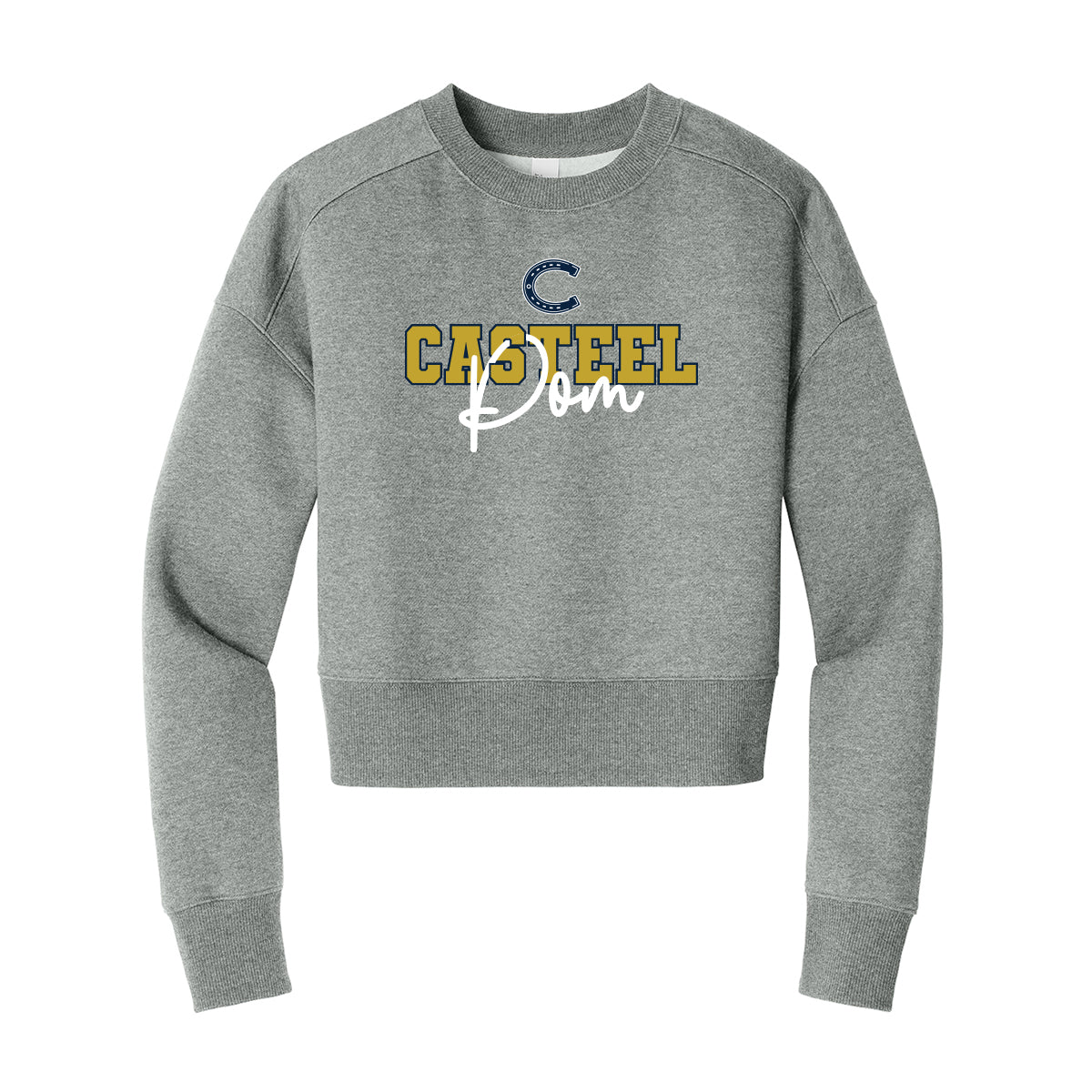Casteel Pom Cropped Crewneck Sweatshirt