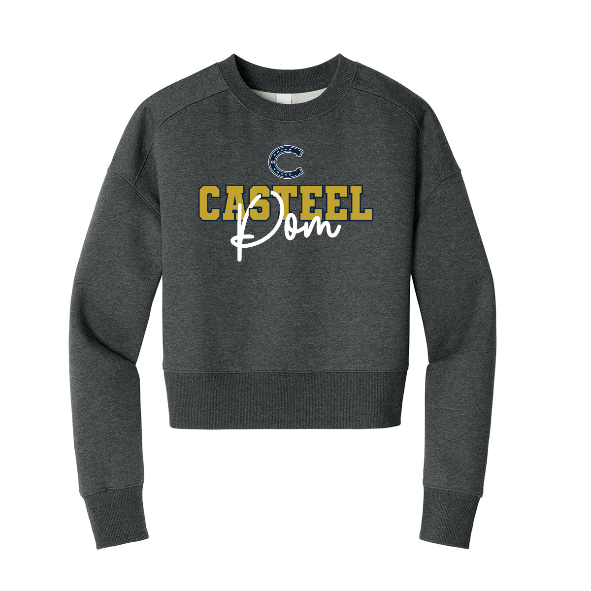 Casteel Pom Cropped Crewneck Sweatshirt