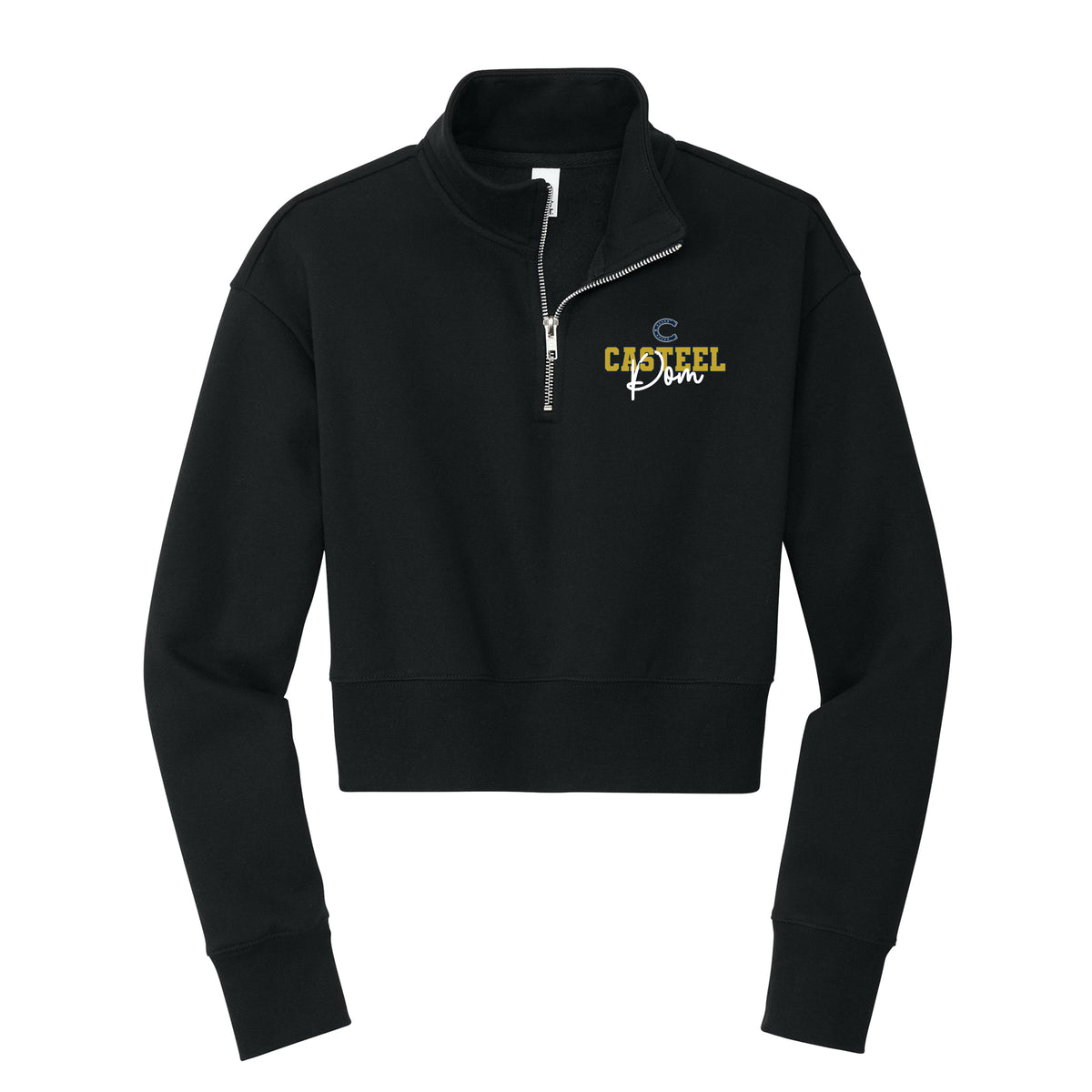 Casteel Pom Cropped 1/4 Zip Fleece