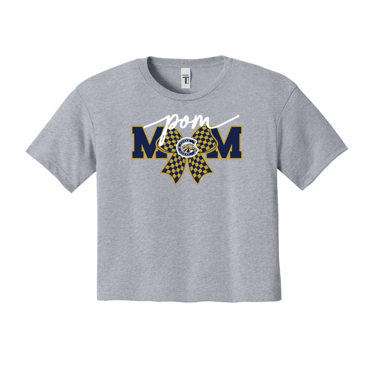 Casteel Pom Mom Bow Cropped Tee