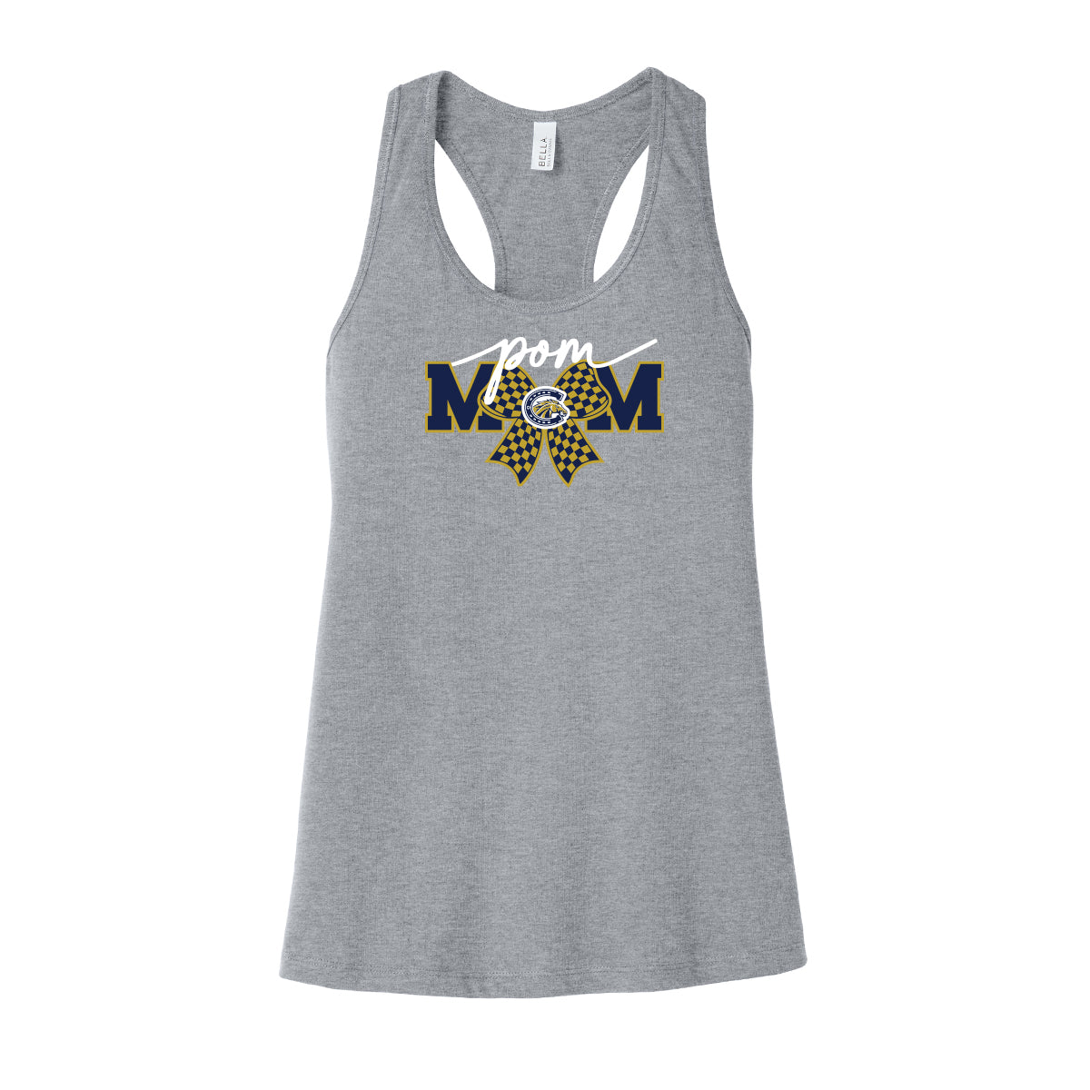 Casteel Pom Mom Bow Racerback Tank