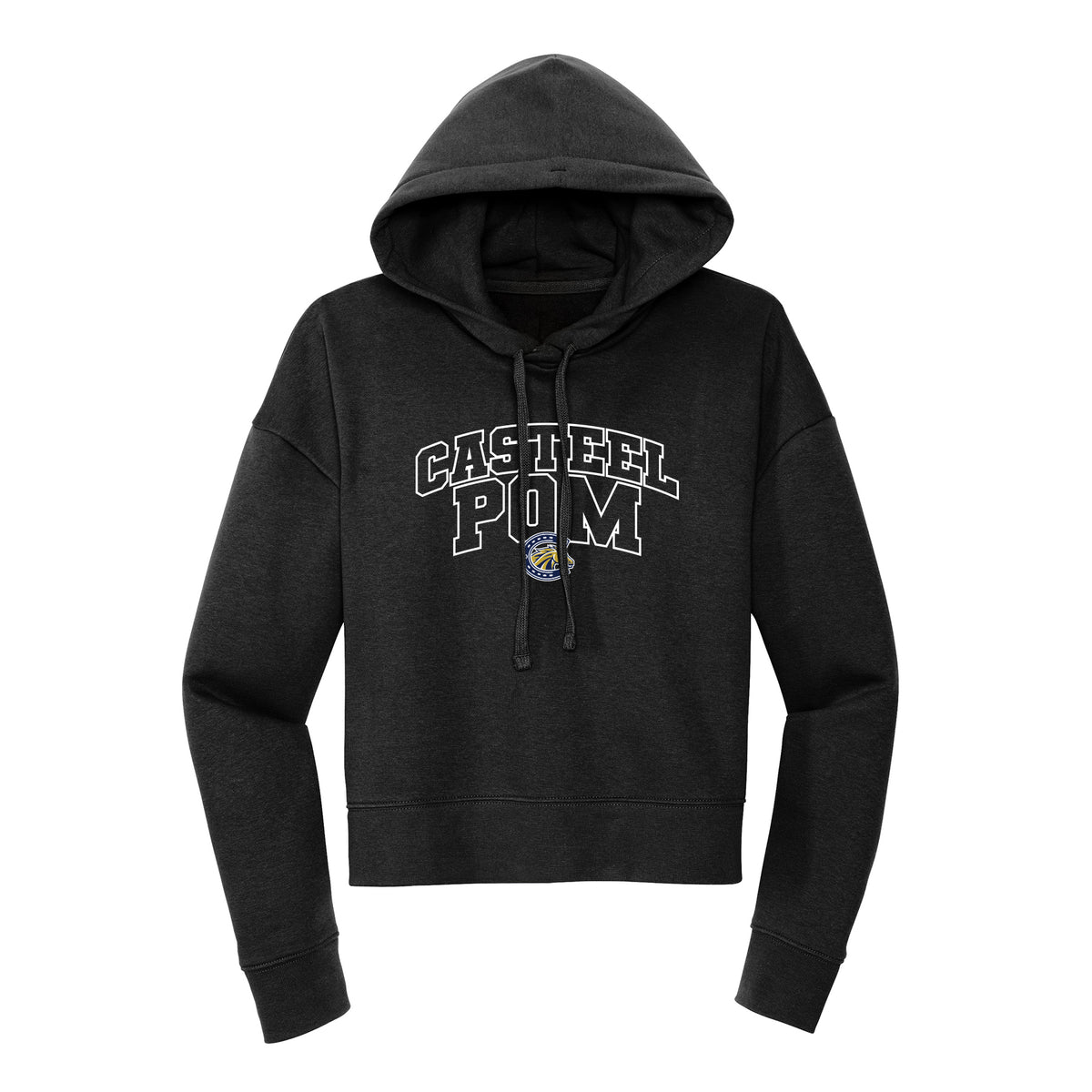 Casteel Pom Outline Cropped Hoodie