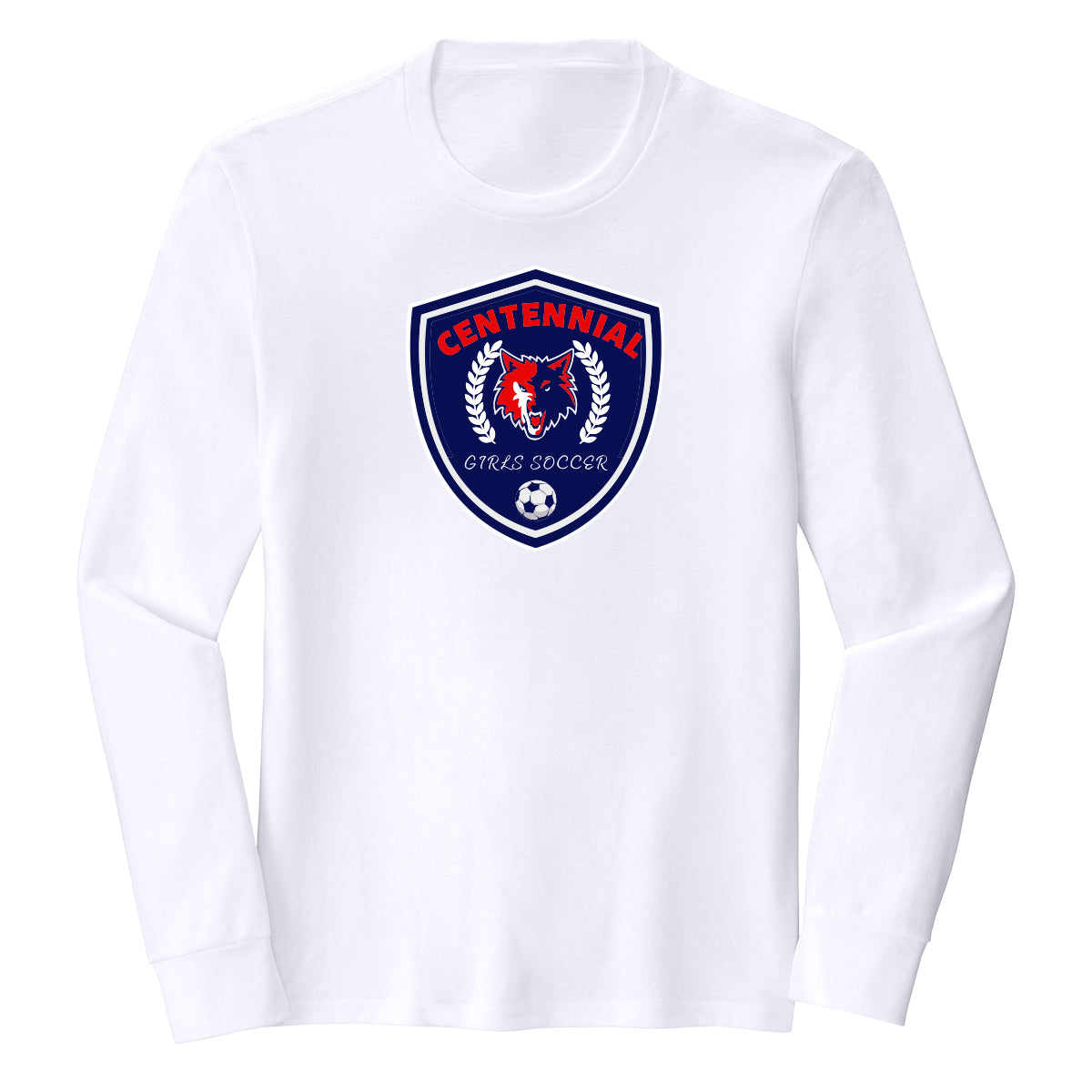Centennial Girls Soccer Team Crest Unisex Long Sleeve Tee