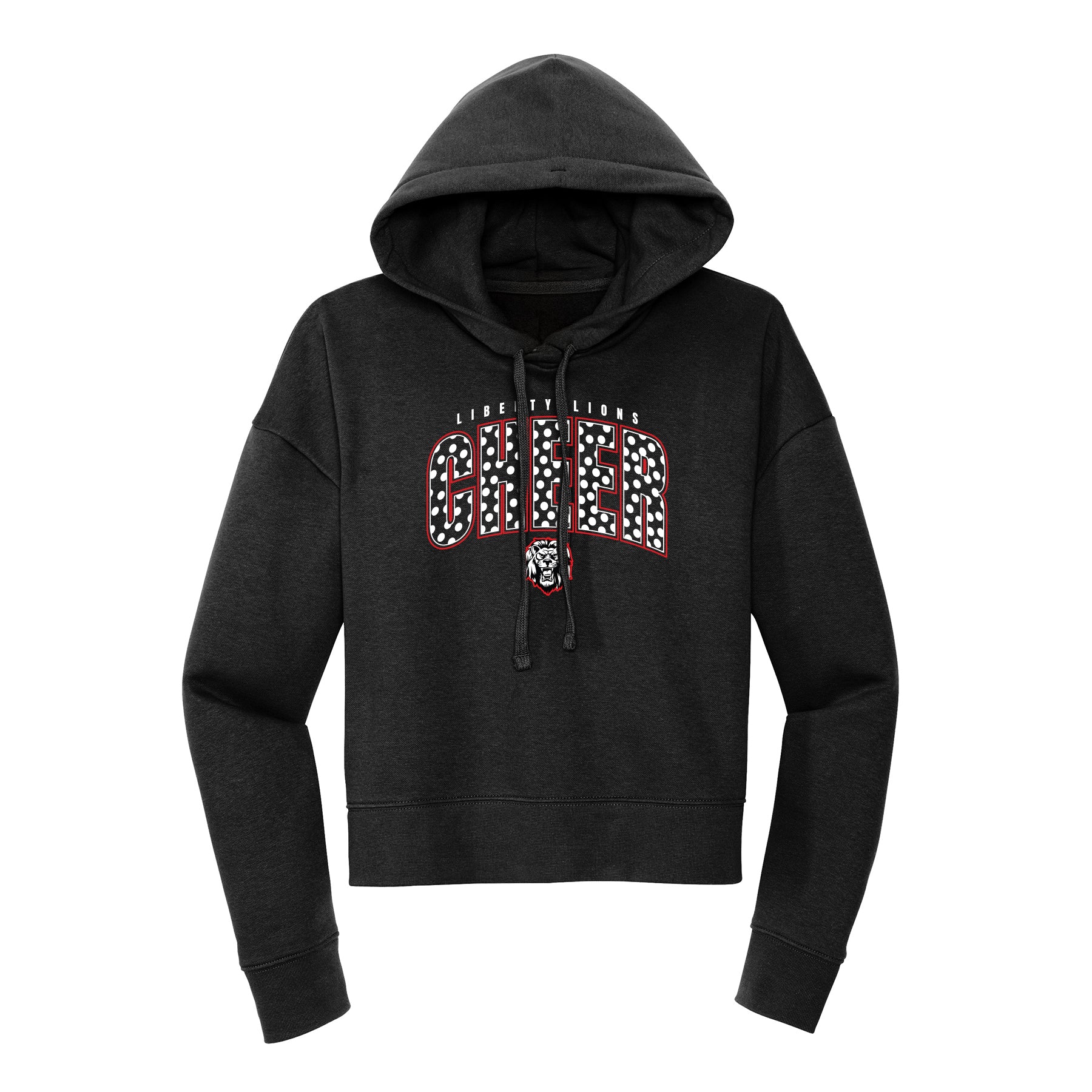 Liberty Cheer Polka Dot Cropped Hoodie