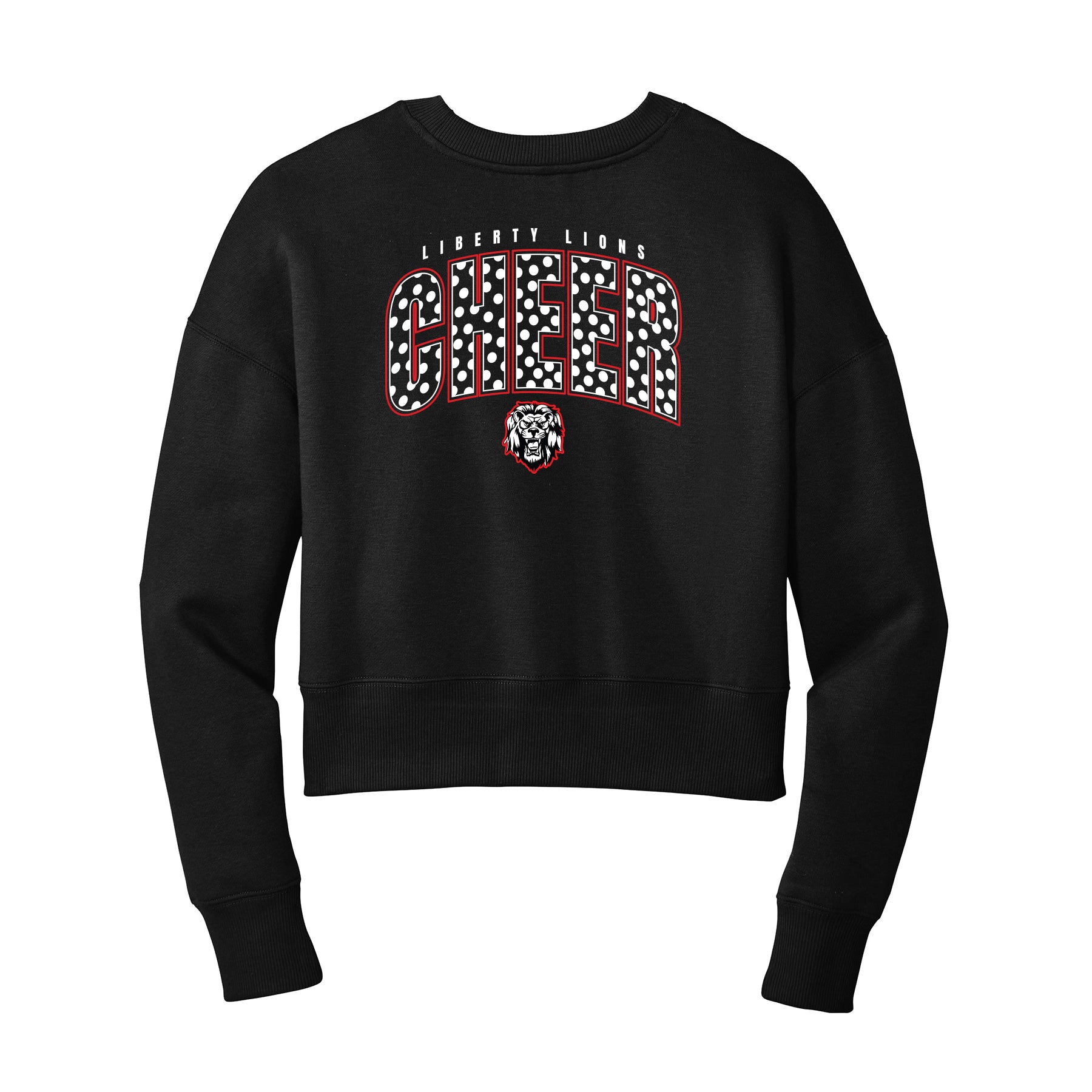 Liberty Cheer Polka Dot Cropped Crewneck Sweatshirt