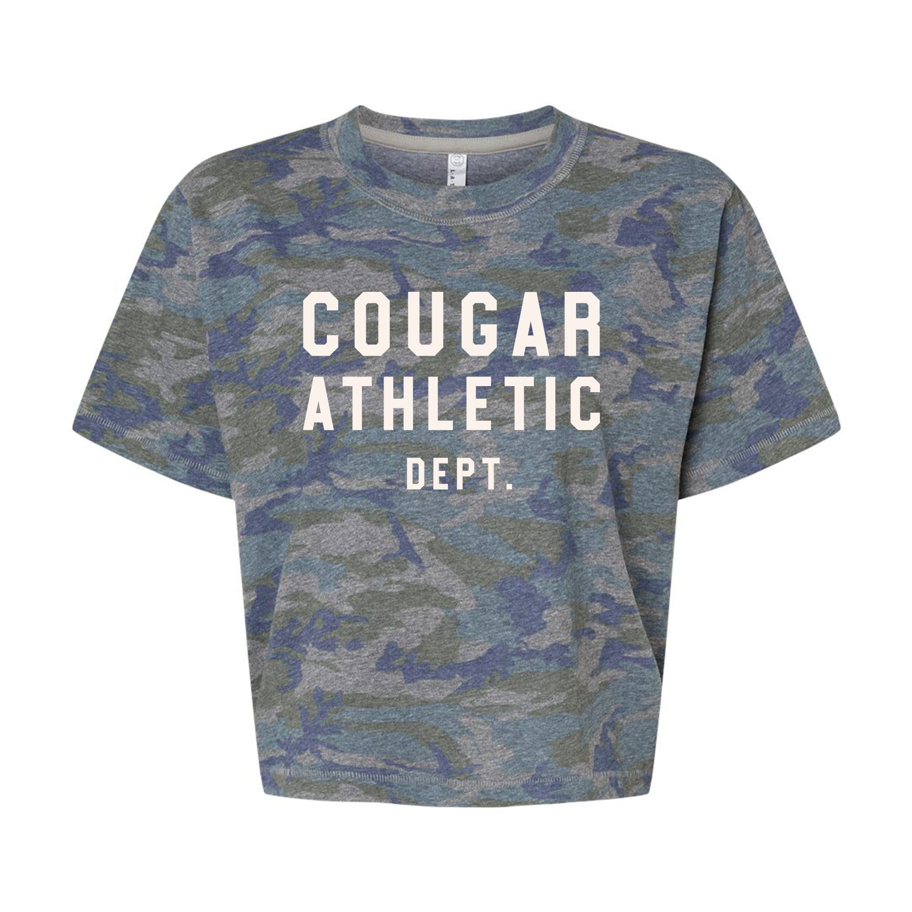 Cougar Athletics Camo Cropped Boxy Tee