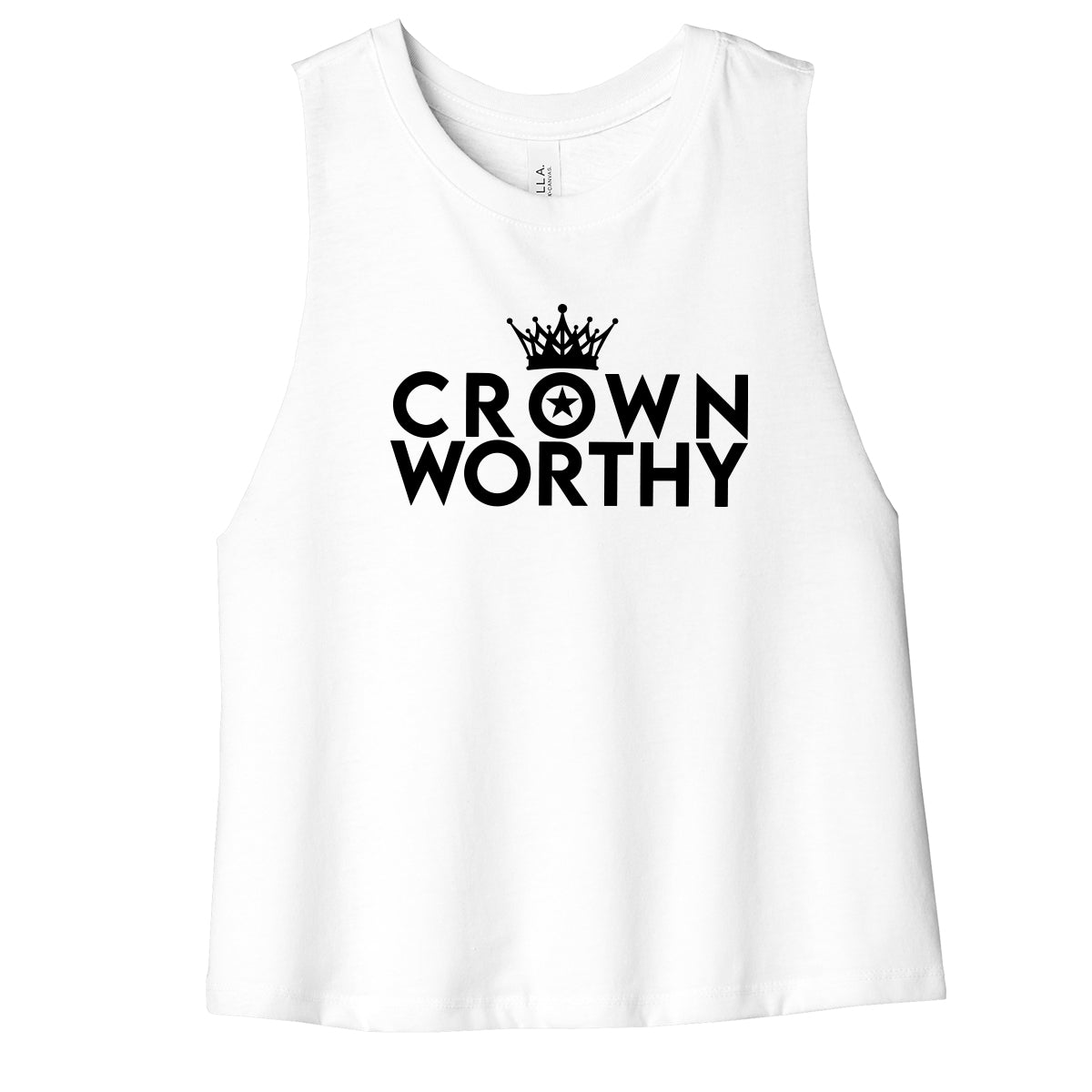 Crown Worthy Cropped Racerback Tank