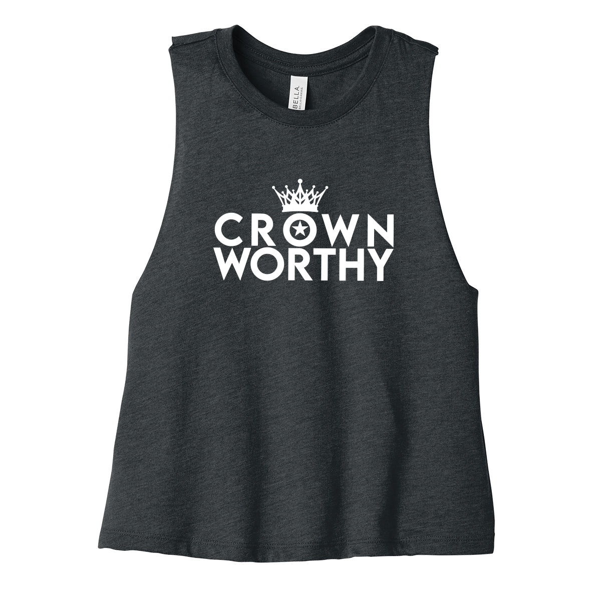 Crown Worthy Cropped Racerback Tank