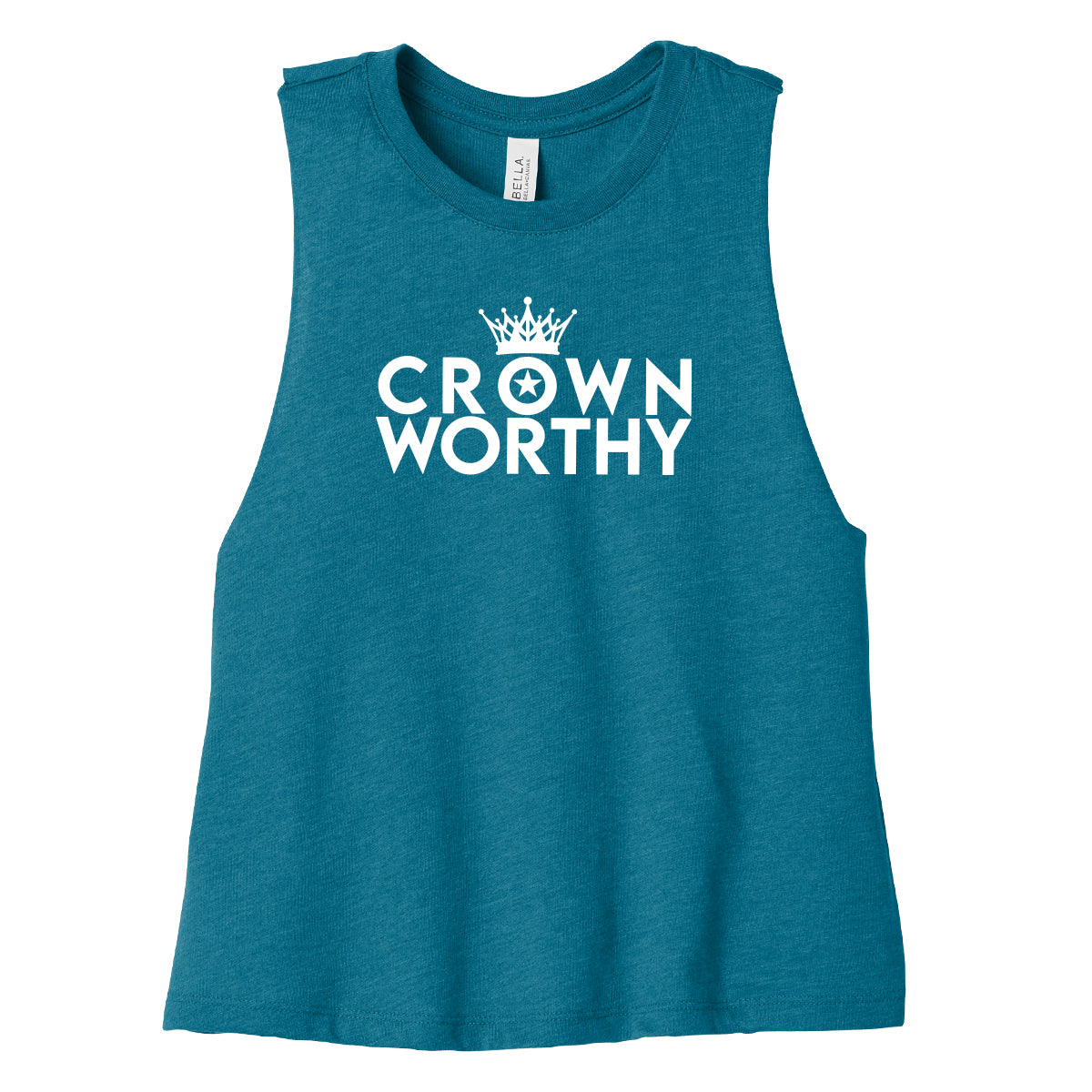 Crown Worthy Cropped Racerback Tank