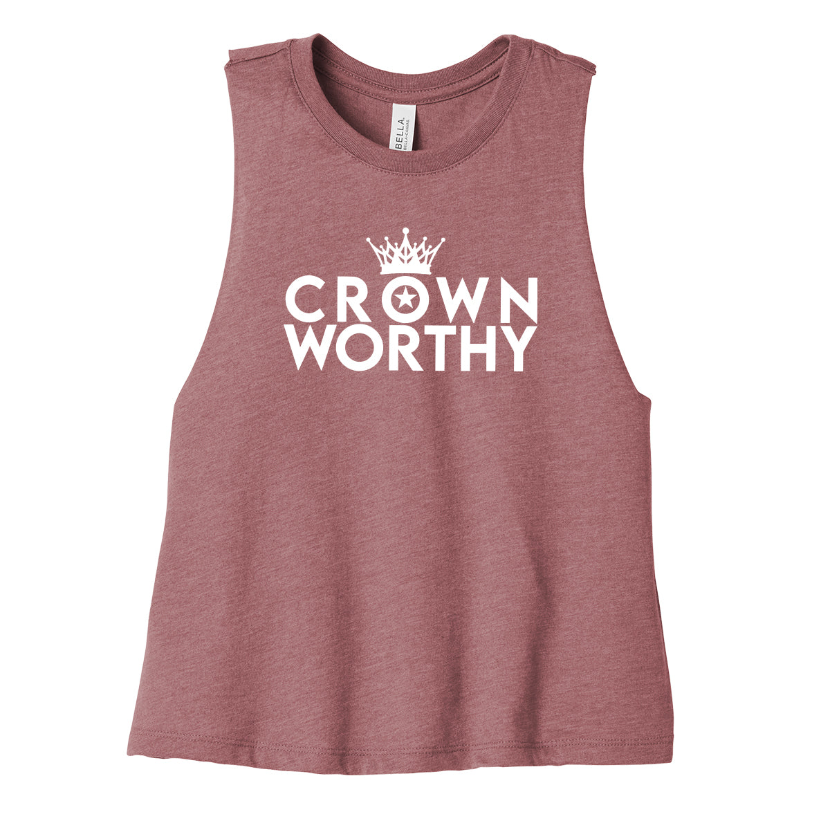 Crown Worthy Cropped Racerback Tank
