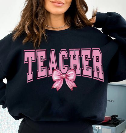 Teacher Bow Unisex Crewneck Sweatshirt