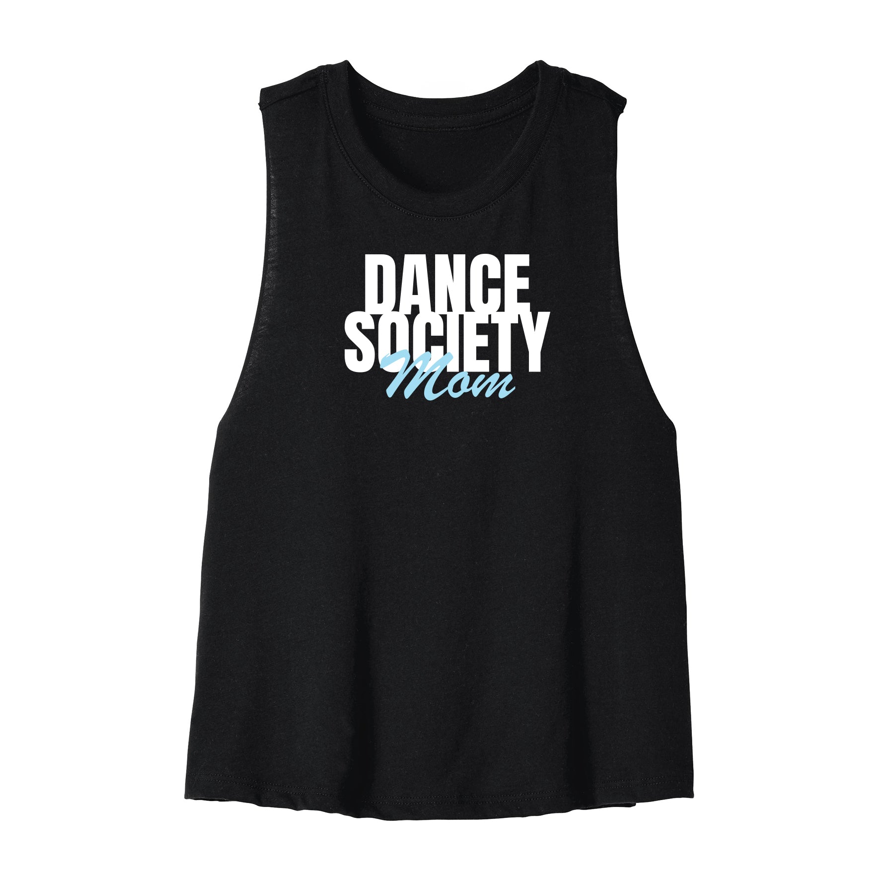 Dance Society Mom Stacked Cropped Racerback Tank