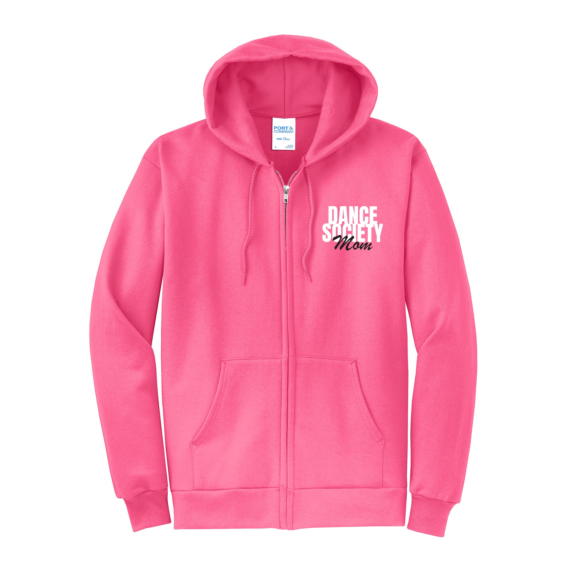 Dance Society Mom Stacked Full Zip Sweatshirt (Custom Name Option)