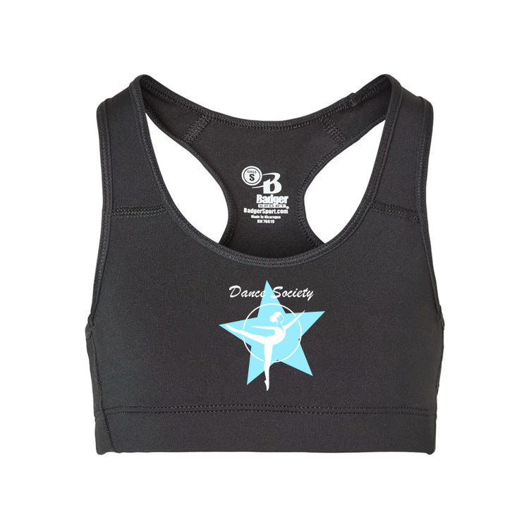 Dance Society Badger Girls B-Sport Bra Top Sports Bra Top