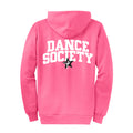 Dance Society Curved Full Zip Sweatshirt. (Custom Name Option)