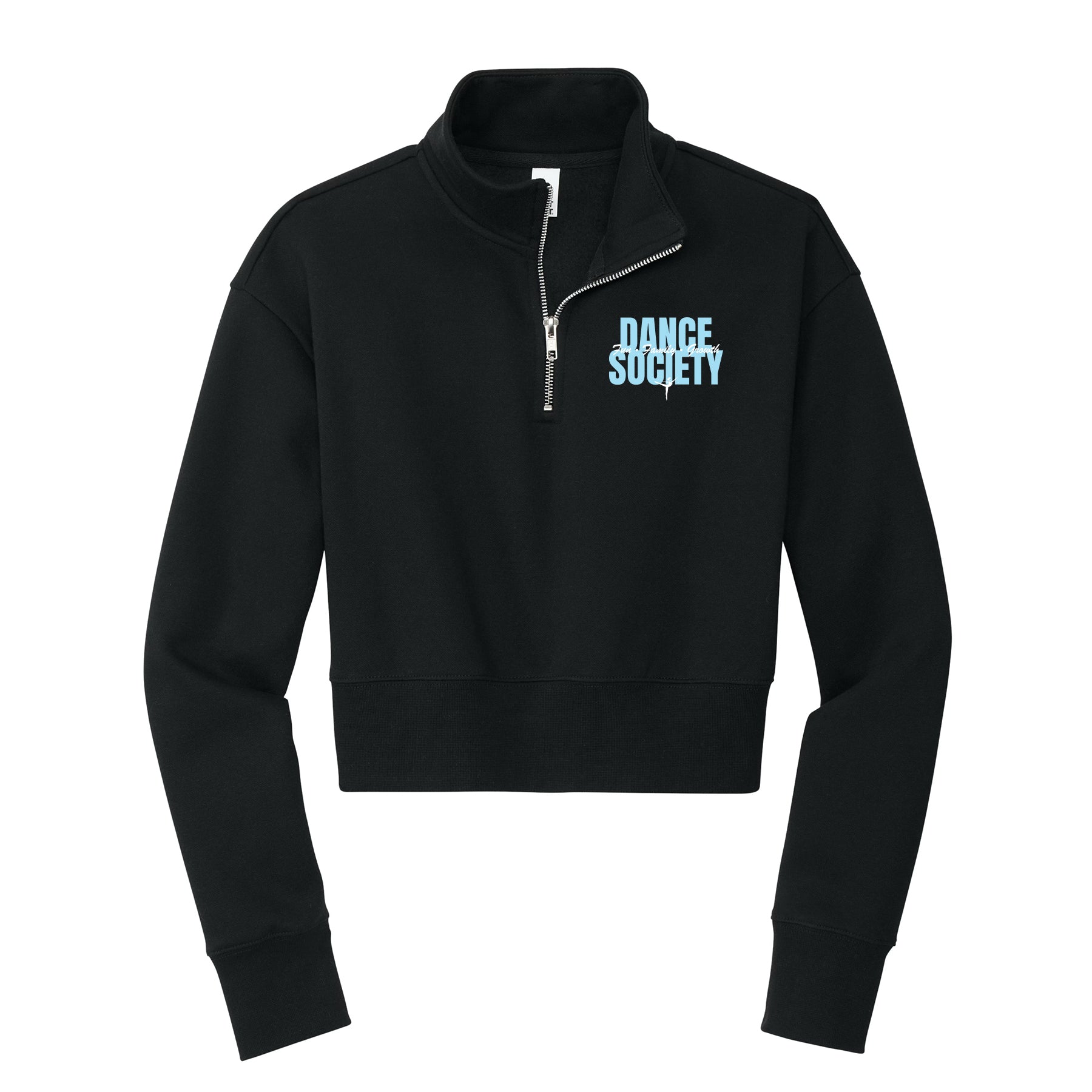 Dance Society Stacked Cropped 1/4 Zip Fleece