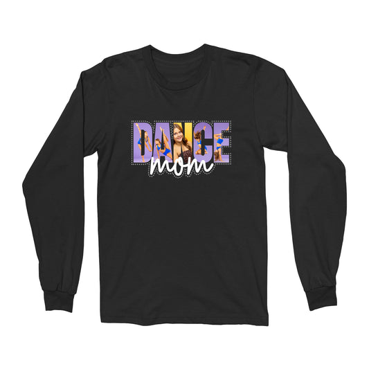Custom Photo and Rhinestone Dance Mom Unisex Long Sleeve Tee