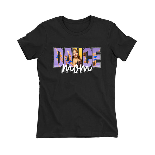 Custom Photo and Rhinestone Dance Mom Women's Fit Tee