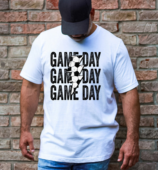 Soccer Game Day (lighting bolt) Unisex Tee