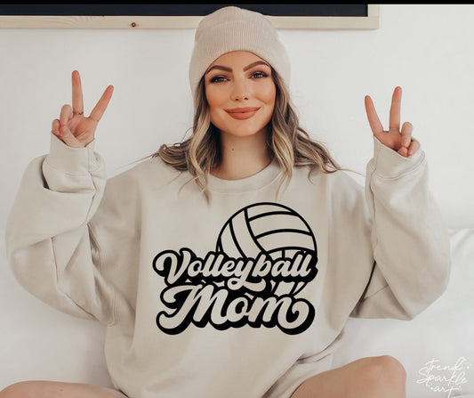 Volleyball Mom Crewneck Sweatshirt