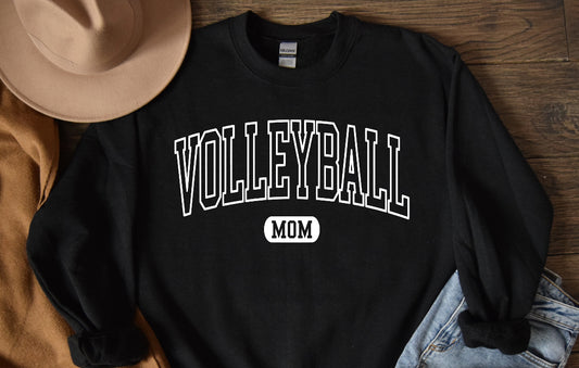 Varsity Volleyball Mom Crewneck Sweatshirt