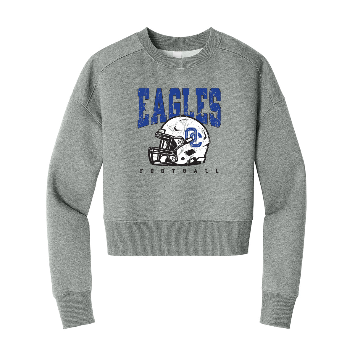 Eagles Helmet Cropped Crewneck Sweatshirt