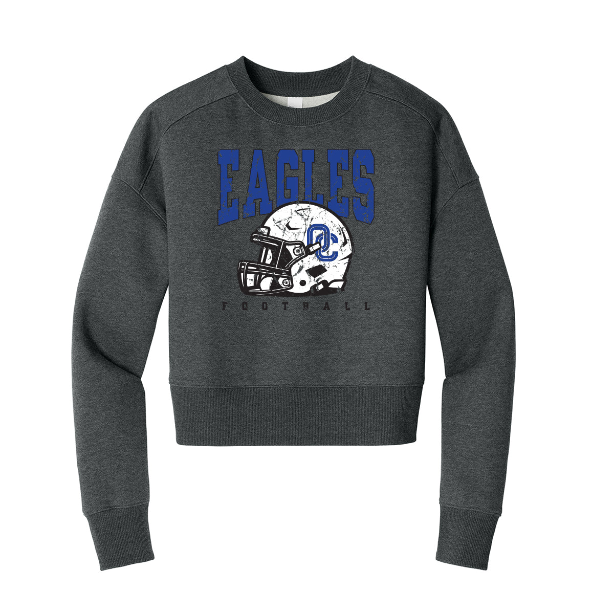 Eagles Helmet Cropped Crewneck Sweatshirt