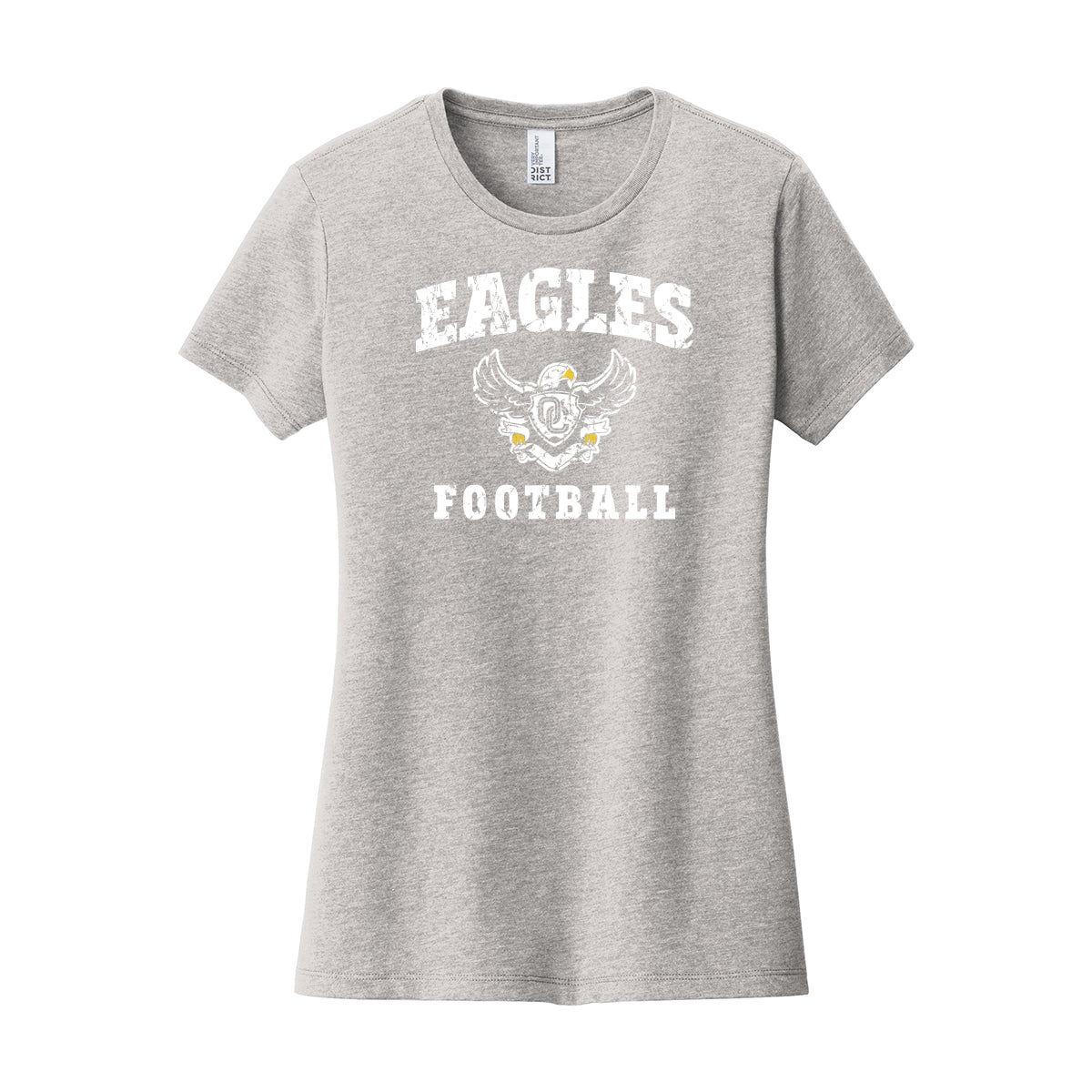 Eagles Football Distressed Women's Fitted Tee