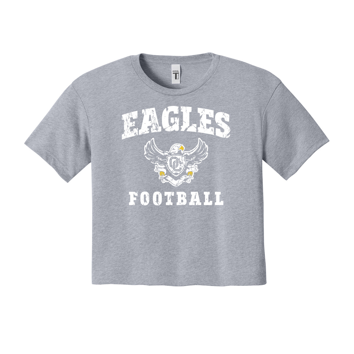 Eagles Football Distressed Cropped Tee