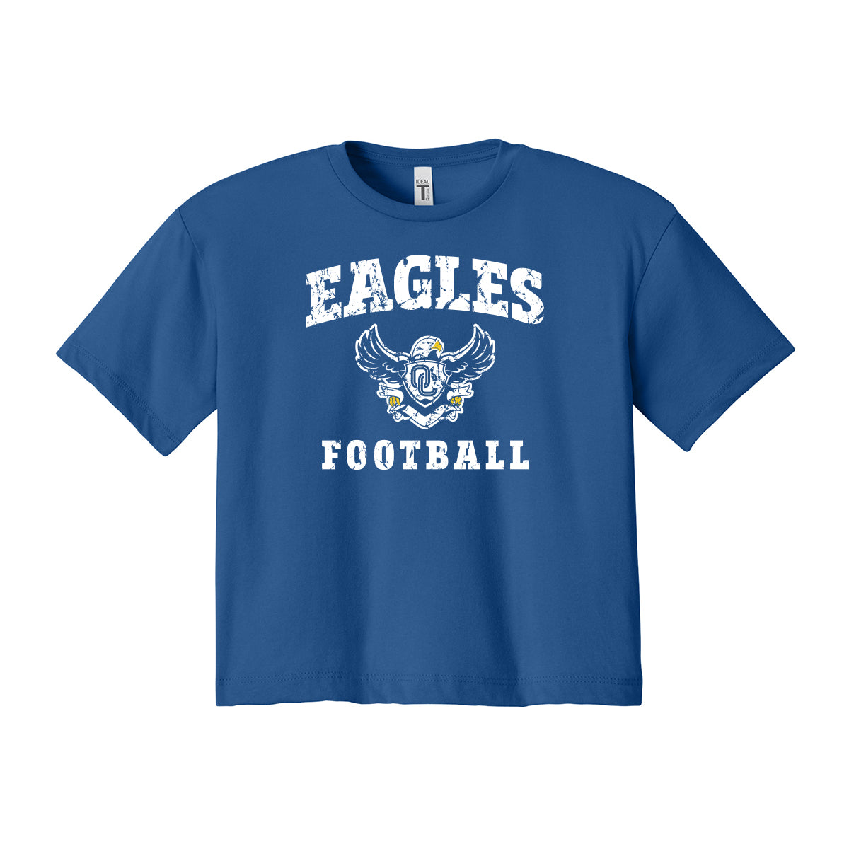 Eagles Football Distressed Cropped Tee