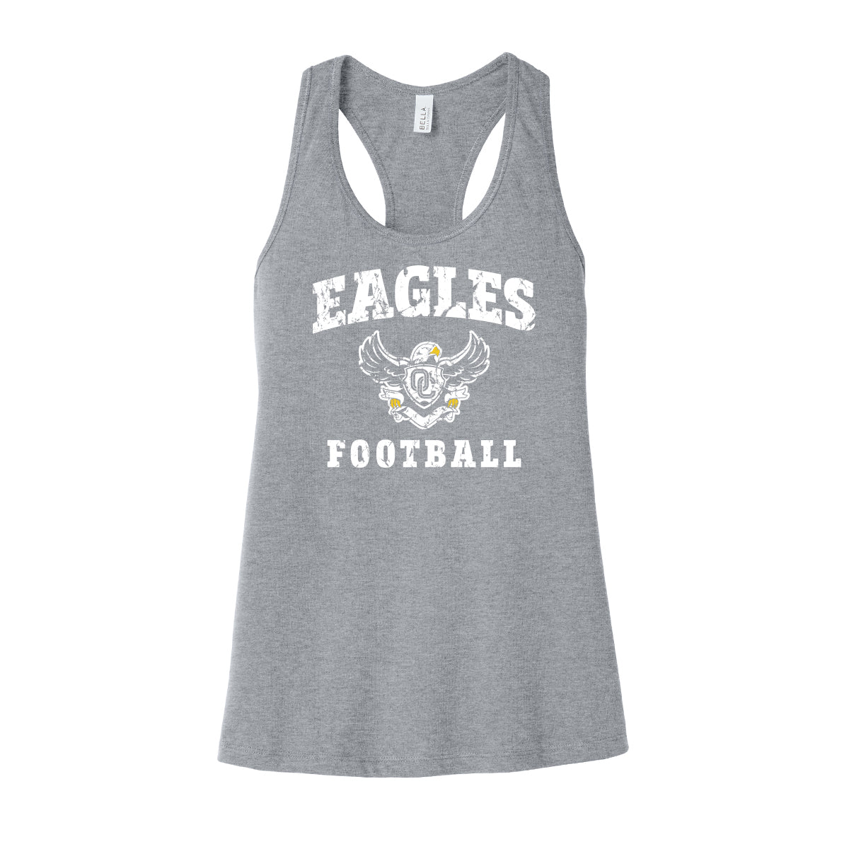 Eagles Football Distressed Racerback Tank