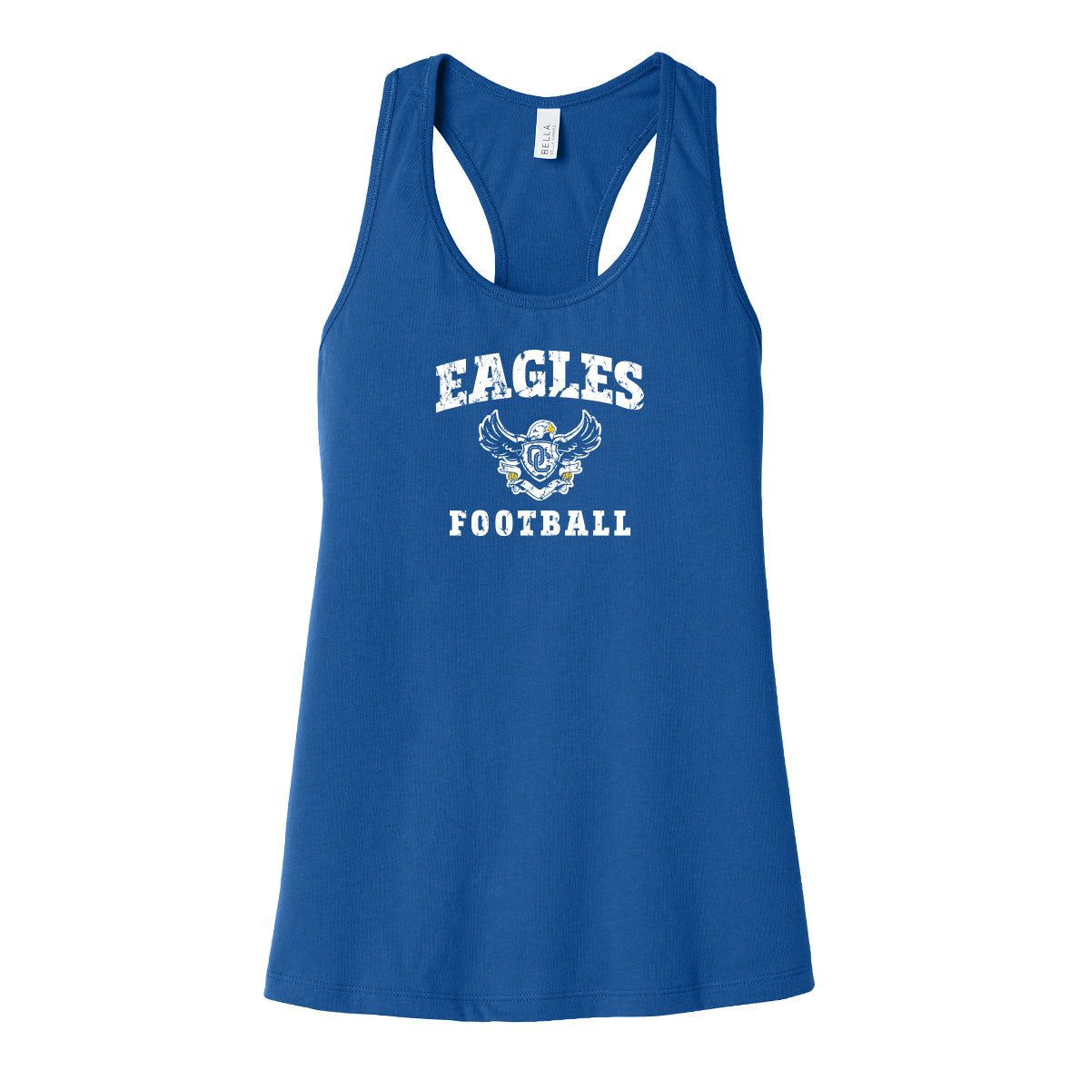 Eagles Football Distressed Racerback Tank