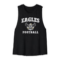 Eagles Football Distressed Women's Cropped Tank