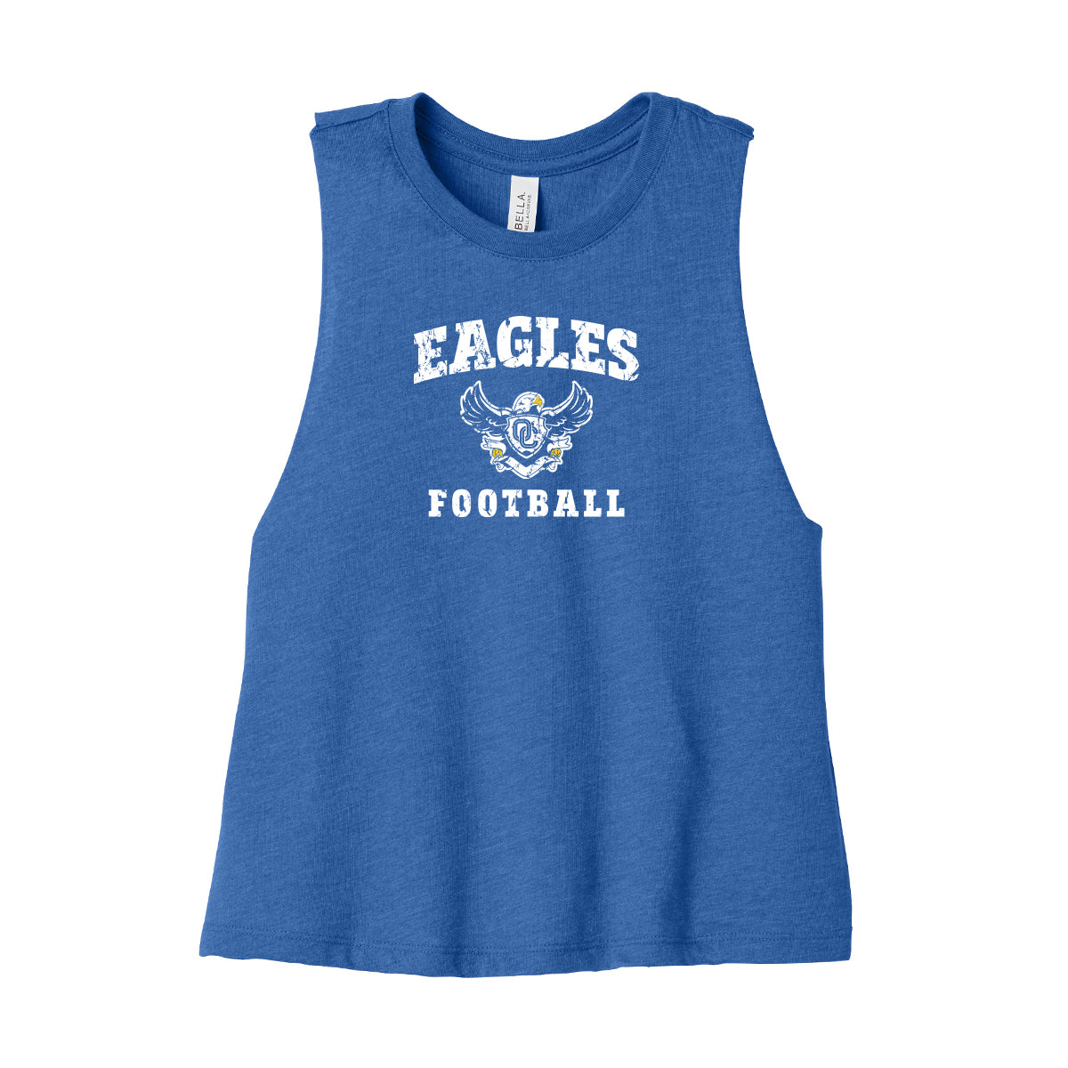 Eagles Football Distressed Women's Cropped Tank