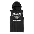 Eagles Football Distressed Unisex Dri Fit Hooded Tank