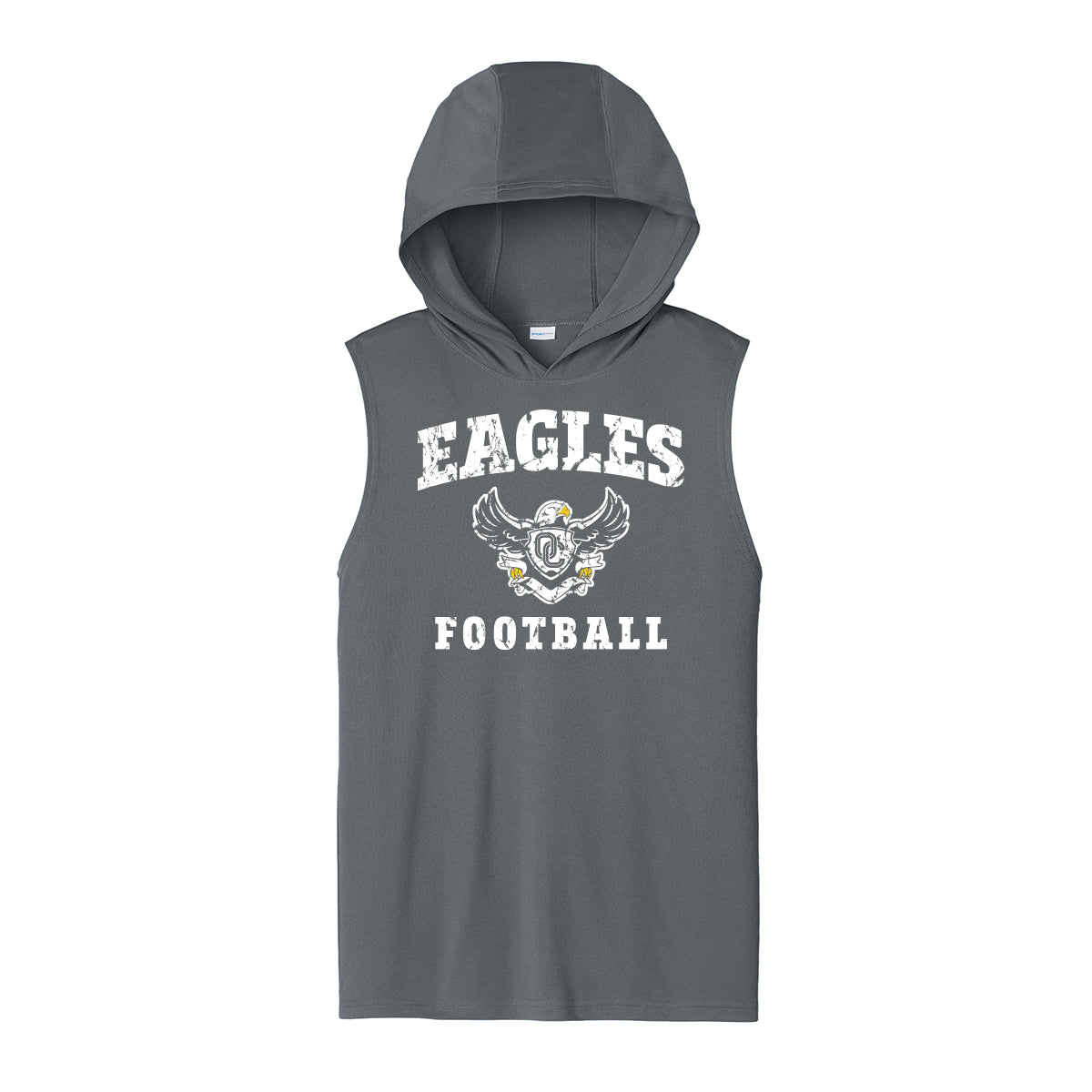 Eagles Football Distressed Unisex Dri Fit Hooded Tank