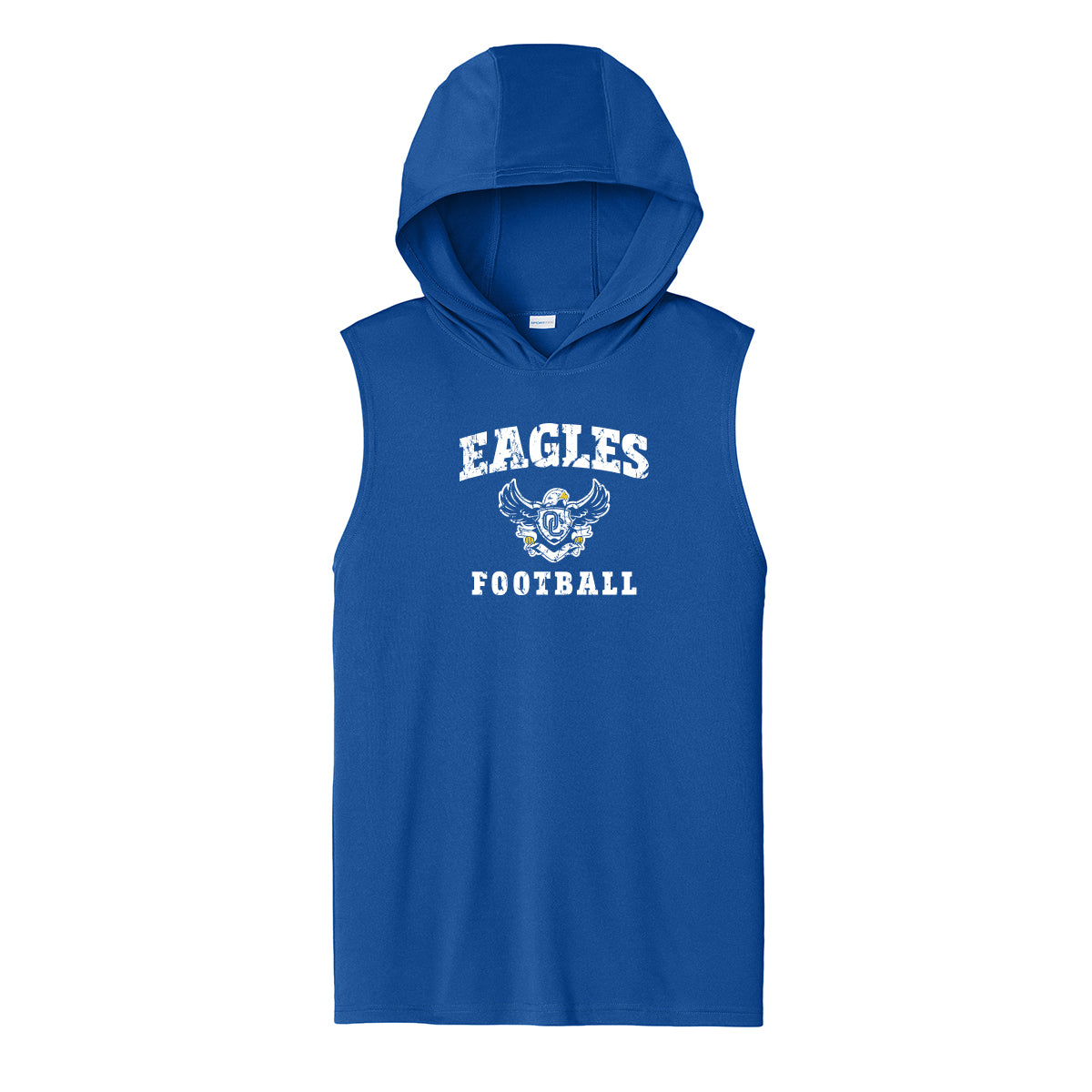 Eagles Football Distressed Unisex Dri Fit Hooded Tank