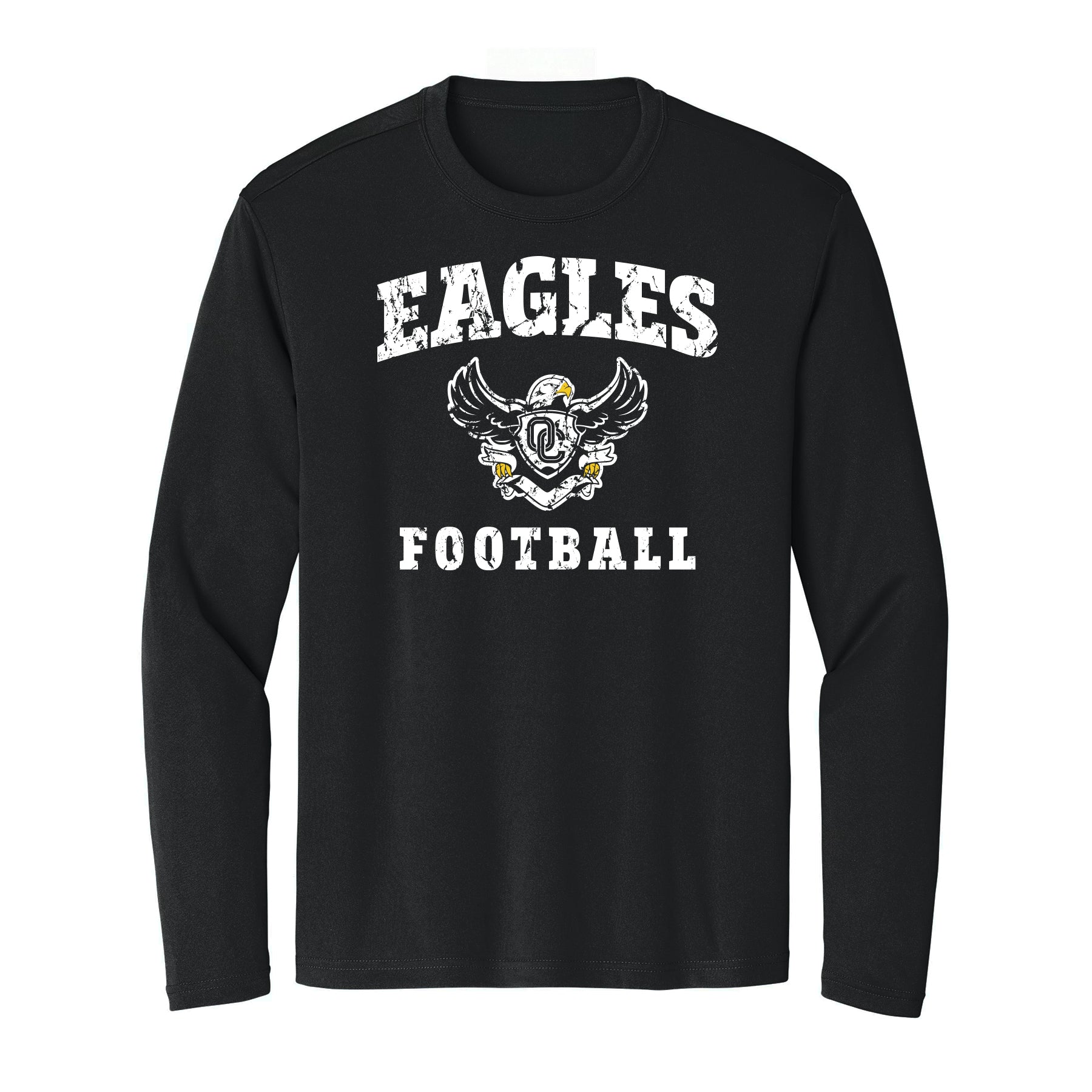 Eagles Football Distressed Unisex Long Sleeve Tee