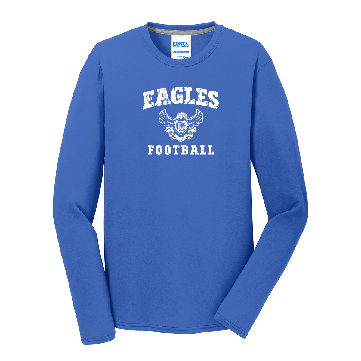 Eagles Football Distressed Unisex Long Sleeve Tee