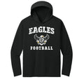 Eagles Football Distressed Performance Hooded Long Sleeve Tee